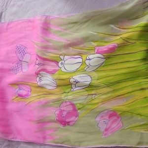 Vera vintage sheer silk scarf